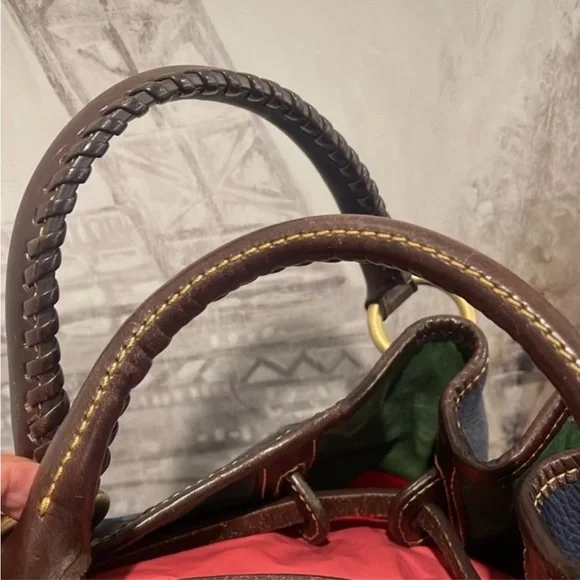 💙🤎Dooney & Bourke Buckley Leather Drawstring Bucket/Shoulder Bag - Picture 10 of 15